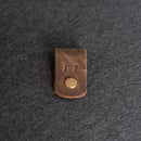 Brown Leather Tags with Engraved Names
