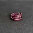 Limited Edition Personalized Plum Leather Triple Wrap Bracelet