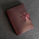 Limited Edition Plum Refillable Leather Adventure Journal with Buckle Closure
