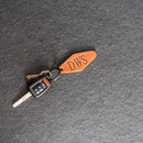 Personalized Leather Motel Key Shape Keychain