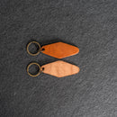 Personalized Leather Motel Key Shape Keychain