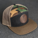 America’s 250th Anniversary Circle Eagle Leather Patch Hat – Flat Bill 7 Panel Trucker – Limited Edition