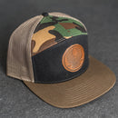 America’s 250th Anniversary Circle Eagle Leather Patch Hat – Flat Bill 7 Panel Trucker – Limited Edition