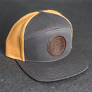 America’s 250th Anniversary Leather Circle Patch Hat – Flat Bill 7 Panel Trucker Hat – Limited Edition