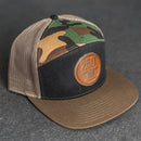 America’s 250th Anniversary Leather Circle Patch Hat – Flat Bill 7 Panel Trucker Hat – Limited Edition
