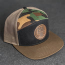 America’s 250th Anniversary Leather Circle Patch Hat – Flat Bill 7 Panel Trucker Hat – Limited Edition