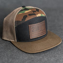 America’s 250th Anniversary Leather Patch Hat – Flat Bill 7 Panel Trucker Hat – Limited Edition