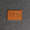 America’s 250th Anniversary Leather Patch – Limited Edition - Rectangle with Optional Hook and Loop Fastener