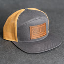 America’s 250th Anniversary Leather Patch Hat – Flat Bill 7 Panel Trucker Hat – Limited Edition