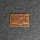 America’s 250th Anniversary Eagle Leather Patch – Limited Edition - Optional Hook and Loop Fastener