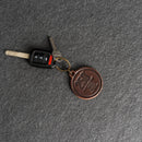 America's 250th Anniversary Leather Circle Keychain - Thick Leather