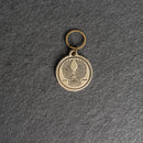 America's 250th Anniversary Leather Circle Keychain - Eagle Design - Thick Leather
