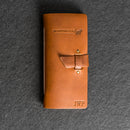 Leather journal with 'Hunting Log'