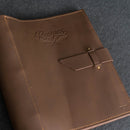 Personalized Leather 3-Ring Recipe Binder with Recipe Cards