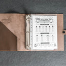 Personalized Leather 3-Ring Recipe Binder with Recipe Cards