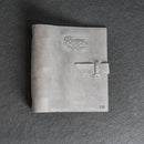 Personalized Leather 3-Ring Recipe Binder with Recipe Cards