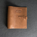Personalized Leather 3-Ring Recipe Binder with Recipe Cards