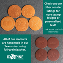 Ox & Pine D20 Swords Design Leather Coasters