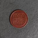 Home Sweet Home Leather Coasters - 4" Round - Sold individually or as a Set of 4