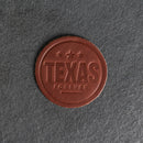 Texas Forever Leather Coasters - 4" Round - Sold individually or as a Set of 4