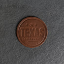 Texas Forever Leather Coasters - 4" Round - Sold individually or as a Set of 4