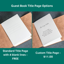 Event Guest Book - Leather 6x8 Book with Personalization Options for Birthday or Anniversary Parties