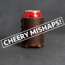 Buy Cheery Mishap Personalized Leather Can Coozie