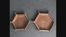 Custom Engraved Leather Dice Tray – Hexagon