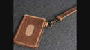 Two Pocket Wallet with D-Ring and Optional Wristlet - Personalized Leather Wallet