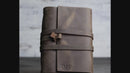 Cheery Mishaps - Refillable Leather Journals with Wrap Closure