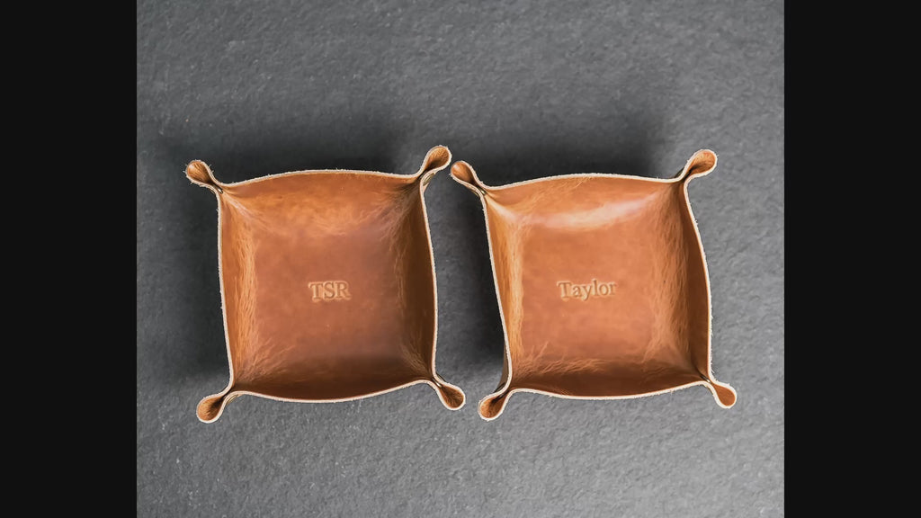 Personalized Square Leather Dice Tray Online