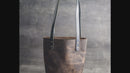 Personalized Leather Strap Closure Tote Bag