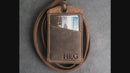Leather ID Card Holder with Lanyard | Personalized Leather Badge Holder with Lanyard