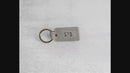 Double-Sided Rectangle Keychain |Personalized Premium Leather Keychain |  Custom Key Fob | Leather Gift Handmade in the USA
