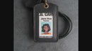 Leather ID Card Holder with Lanyard | Personalized Leather Badge Holder with Lanyard