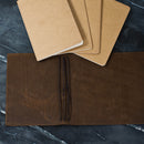 Personalized Refillable Snap Leather Journal - Inside notebooks taken out - Ox & Pine