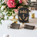 Weddings - Personalized Leather Luggage Tag Place Cards/Favors
