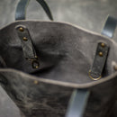 Personalized Leather Zipper Closure Tote Bag