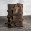 Refillable Leather Adventure Journal with Wrap Closure | Personalized Travel Gift | Travel Notebook | Leather Journal