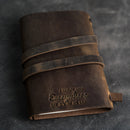 Refillable Leather Adventure Journal with Wrap Closure | Personalized Travel Gift | Travel Notebook | Leather Journal