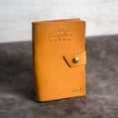 Refillable Leather Adventure Journal with Snap Closure | Personalized Travel Gift | Travel Notebook | Leather Journal