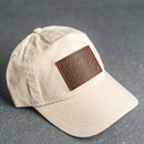 Leather Patch Unstructured Style Hat - Floral Stamp