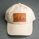 Leather Patch Unstructured Style Hat - Pine Ridgeline Stamp