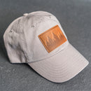 Leather Patch Unstructured Style Hat - Pine Ridgeline Stamp