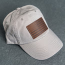 Leather Patch Style Hat American Flag Stamp