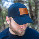 Leather Patch Unstructured Style Hat - Utah Stamp