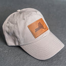 Leather Patch Unstructured Style Hat - New York Stamp