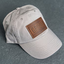 Leather Patch Unstructured Style Hat - Bride and Groom Stamp (block)