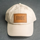 Leather Patch Unstructured Style Hat - Bride and Groom Stamp (block)