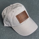 Leather Patch Unstructured Style Hat - Bride and Groom Stamp (block)